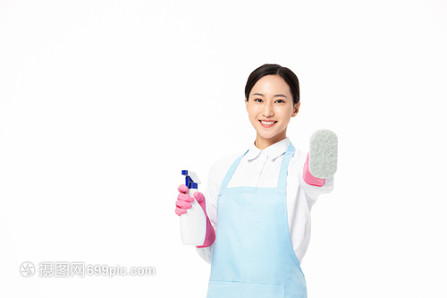 家政服務女性清潔玻璃形象